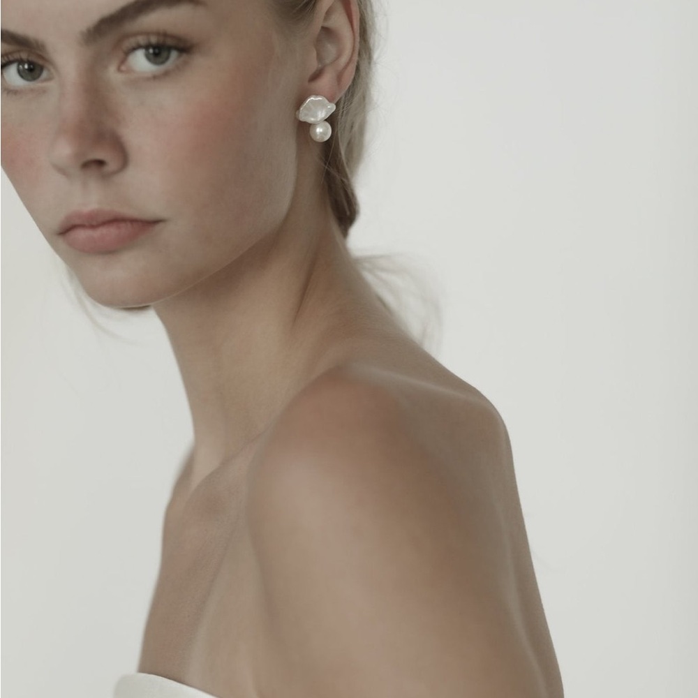 Genuine pearl earrings